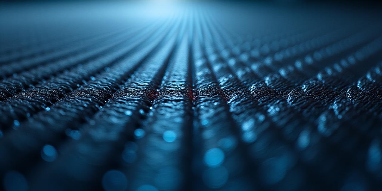 Vue rapprochée de textiles composites aérospatiaux