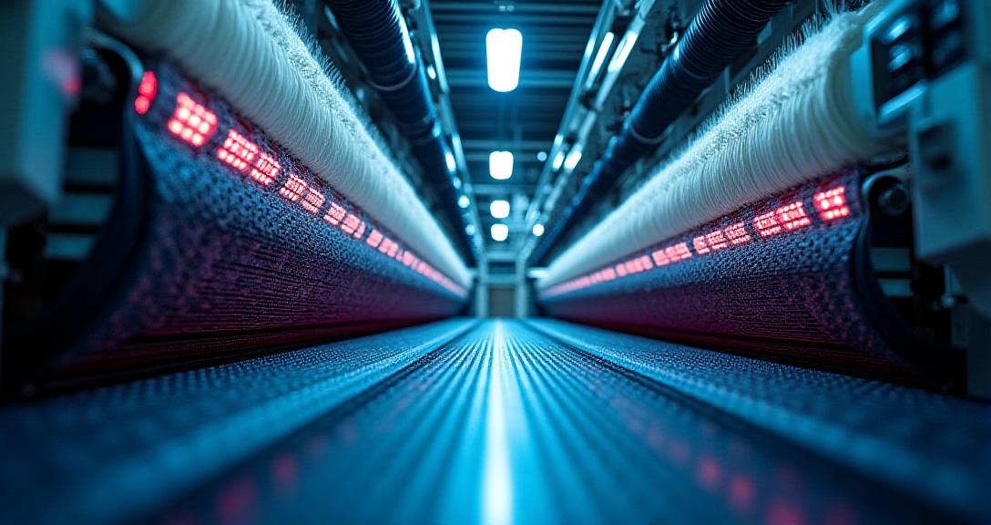 Vue panoramique de l'atelier high-tech de Étoile Filante Textiles